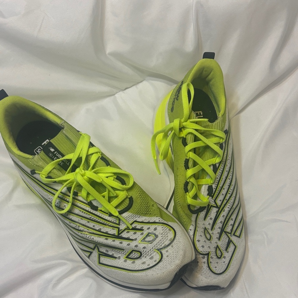 New women’s Balance Neon Green and White Sneakers